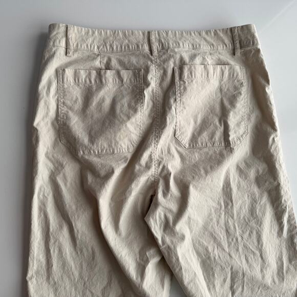 J. Crew Lizzie High Rise Wide Leg Patch Pocket Natural Cream Pants 32 waist - Picture 5 of 12